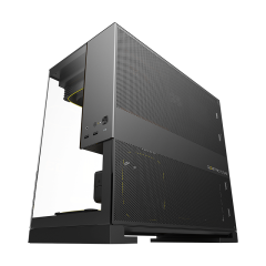 GABINETE GEOMETRIC FUTURE MODEL 3 PRETO C/ CINZA (S/FAN) - GEO-M3-BG