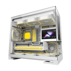 GABINETE GEOMETRIC FUTURE MODEL 3 BRANCO (S/FAN) - GEO-M3-W