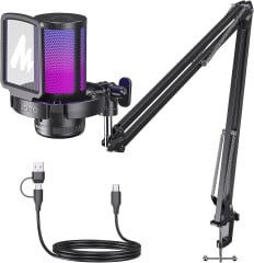 KIT MICROFONE E BRAÇO ARTICULADO MAONO DGM20S PRETO - DGM20S (BLACK)