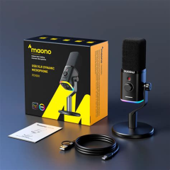 MICROFONE MAONO PD100X RGB PRETO USB/XLR - PD100X