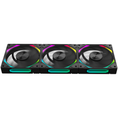 KIT DE FAN 3X120MM KALKAN HALO REVERSE ARGB PRETO - KLK00026