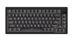 TECLADO MAGNETICO AKKO 5075 V3 BLACK TRANSPARENT SWITCH FLASH MAGNETIC S/F - 6978414658749