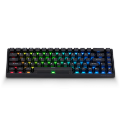 TECLADO MAGNETICO AKKO MONSGEEK FUN68 HE BLACK TRANSPARENT SWITCH GLARE MAGNETIC - 6975351387343