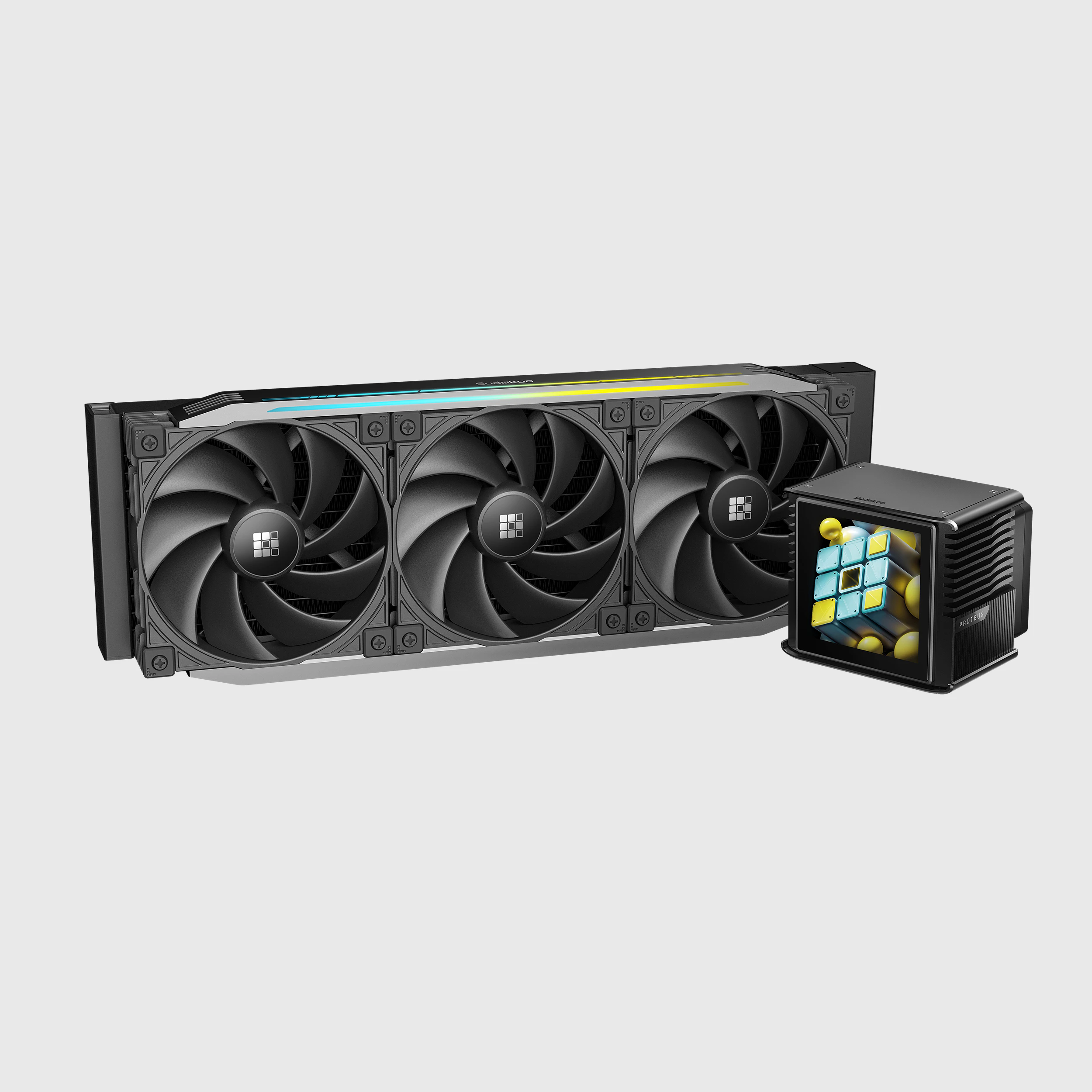 WATER COOLER 360MM SUDOKOO PROTEUS PRETO - R-PTS360-BKDSMP-GAS-1