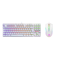 KIT GAMER TECLADO E MOUSE BRANCO S118W