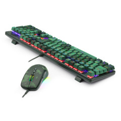 KIT TECLADO/MOUSE S108 LIGHT GREEN