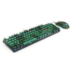 KIT GAMER REDRAGON TECLADO E MOUSE DARK GREEN
