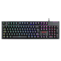 TECLADO OPTICO GAMER  AMSA PRO RGB PTO SWITCH AZUL