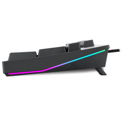 TECLADO OPTICO GAMER  AMSA PRO RGB PTO SWITCH AZUL