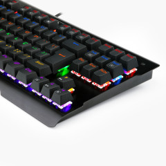 TECLADO MECANICO GAMER VISNU RAINBOW PTO SWITCH AZUL ABNT2