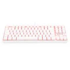 TECLADO MECANICO KUMARA SINGLE COLOR LUNAR WHITE SWITCH VERMELHO