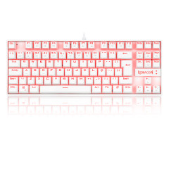 TECLADO MECANICO KUMARA SINGLE COLOR LUNAR WHITE SWITCH MARROM