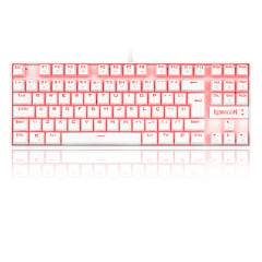 TECLADO MECANICO KUMARA SINGLE COLOR LUNAR WHITE SWITCH PRETO