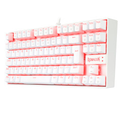 TECLADO MECANICO KUMARA SINGLE COLOR LUNAR WHITE SWITCH PRETO
