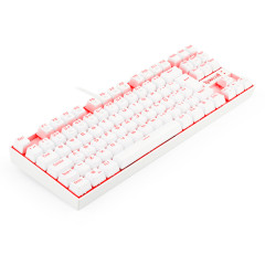 TECLADO MECANICO KUMARA SINGLE COLOR LUNAR WHITE SWITCH PRETO