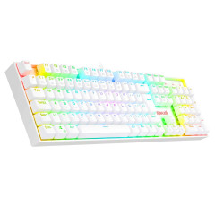TECLADO MECANICO MITRA RGB BRANCO SWITCH VERMELHO
