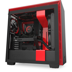 GABINETE H710B-BR PRETO/VERMELHO
