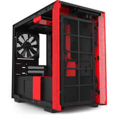 GABINETE H210B-BR PRETO/VERMELHO
