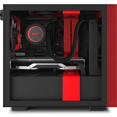 GABINETE H210B-BR PRETO/VERMELHO