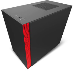 GABINETE H210B-BR PRETO/VERMELHO