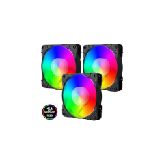 KIT GAMER C/ 3 FANS RGB F007