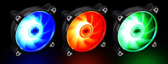 KIT COM 3 FANS RGB PWM BR LITE 120-3 BLACK