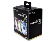 KIT COM 3 FANS RGB PWM BR LITE 120-3 BLACK