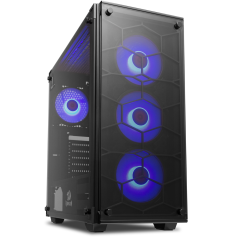GABINETE WHEELJACK PRETO C/ 4 FANS RGB