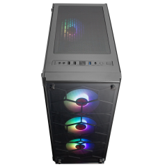 GABINETE WHEELJACK PRETO C/ 4 FANS RGB
