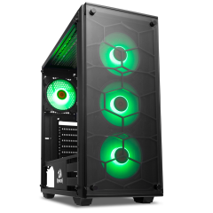 GABINETE WHEELJACK PRETO C/ 4 FANS RGB