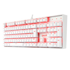 TECLADO MECANICO MITRA SINGLE COLOR LUNAR WHITE SWITCH AZUL