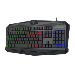 TECLADO MEMBRANA GAMER T-DAGGER TANKER RAINBOW PTO