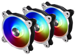 KIT COM 3 FANS ADD-RGB BR DIGITAL 3R SILVER.
