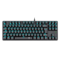 TECLADO MECANICO GAMER  BORA PRETO SINGLE COLOR ICE BLUE SWITCH AZUL