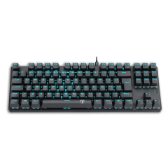 TECLADO MECANICO GAMER  BORA PRETO SINGLE COLOR ICE BLUE SWITCH AZUL