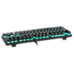 TECLADO MECANICO GAMER  BORA PRETO SINGLE COLOR ICE BLUE SWITCH AZUL