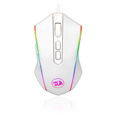 MOUSE GAMER REDRAGON MEMEANLION LUNAR WHITE RGB 10000DPI, M710W-RGB