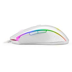 MOUSE GAMER REDRAGON MEMEANLION LUNAR WHITE RGB 10000DPI, M710W-RGB