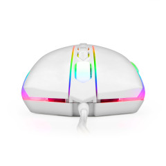 MOUSE GAMER REDRAGON MEMEANLION LUNAR WHITE RGB 10000DPI, M710W-RGB