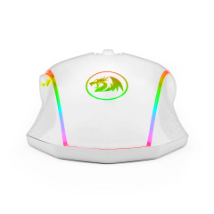 MOUSE GAMER REDRAGON MEMEANLION LUNAR WHITE RGB 10000DPI, M710W-RGB