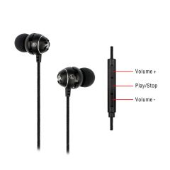 FONE COM MICROFONE GAMER IN EAR BOMBER PROE100 - REDRAGON
