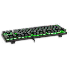TECLADO MECANICO GAMER BORA PTO LED GREEN  SWITCH AZUL