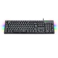 TECLADO MECANICO GAMER BERMUDA SINGLE COLOR WHITE ABNT-2 SWITCH AZUL