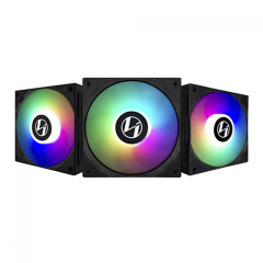 KIT FANS GAMER ST120 RGB PRETO COM 3 FANS