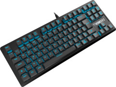 TECLADO MECANICO GAMER HERMES E2 PRETO SWITCH RED LED AZUL