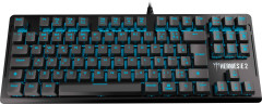 TECLADO MECANICO GAMER HERMES E2 PRETO SWITCH BROWN LED AZUL