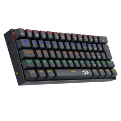 TECLADO GAMER MECANICO LAKSHMI RAINBOW PRETO SWITCH AZUL ABNT2
