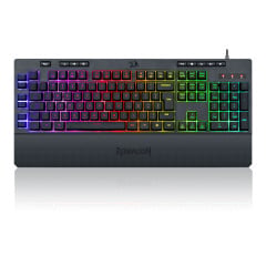 TECLADO MEMBRANA GAMER ABNT2 SHIVA RGB PTO