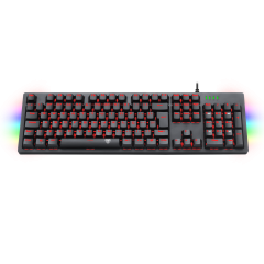 TECLADO MECANICO GAMER BERMUDA SINGLE COLOR RED ABNT-2 SWITCH AZUL