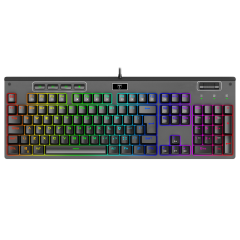 TECLADO MECANICO GAMER ADRIATIC RGB ABNT-2 SWITCH AZUL